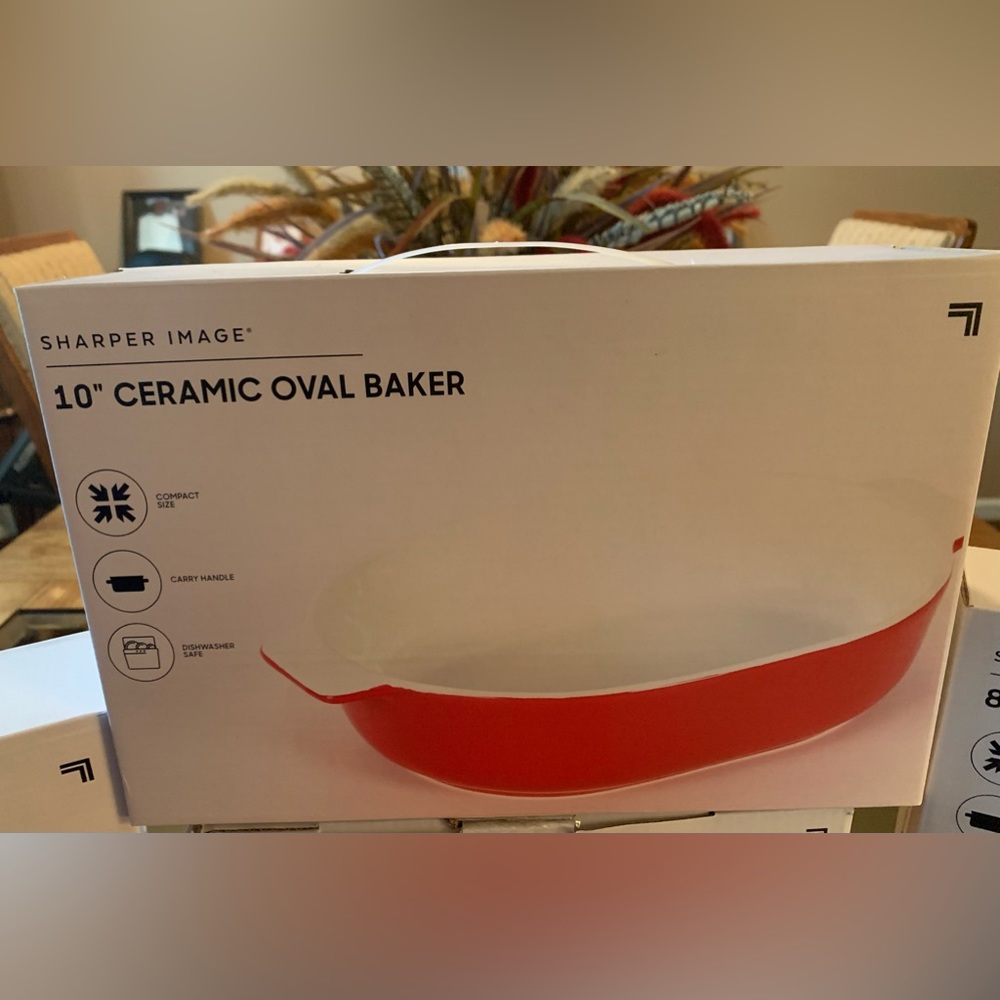 Sharper Image Ceramic Baking Set - Red